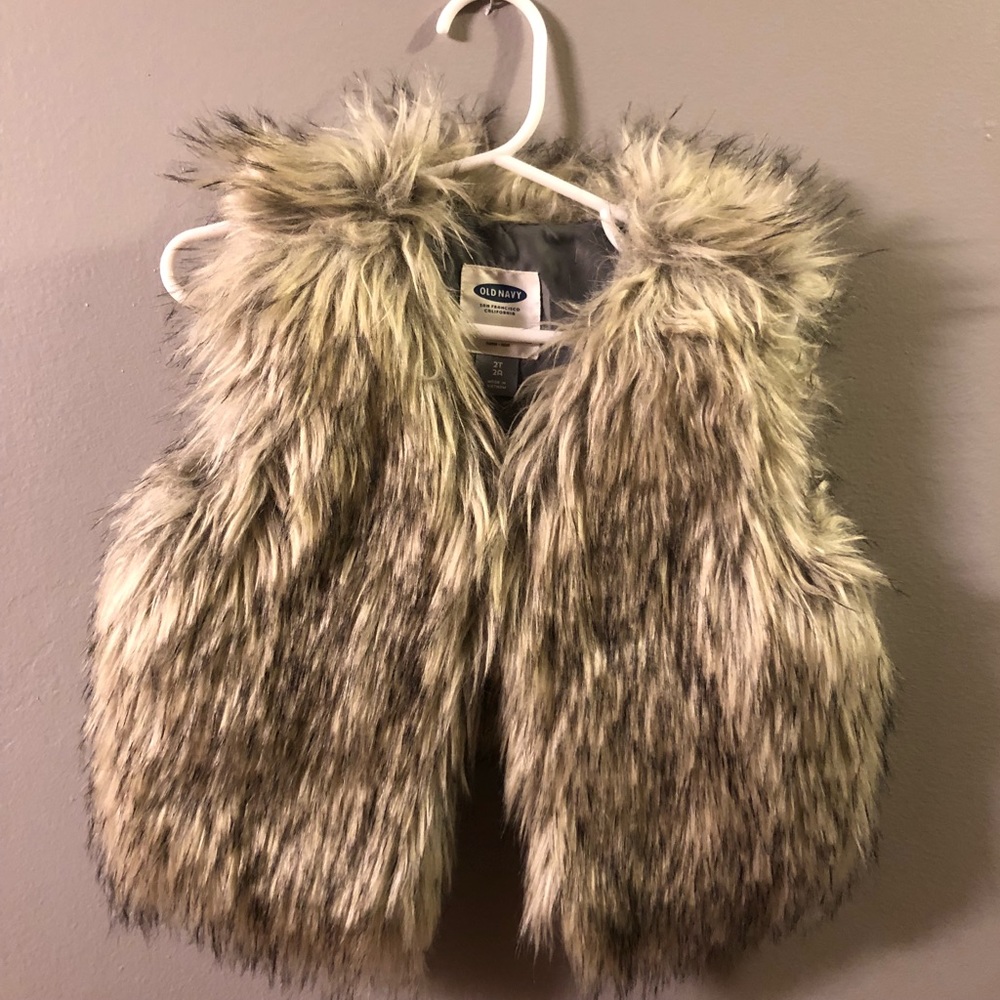 Tan/Brown faux Fur Vest